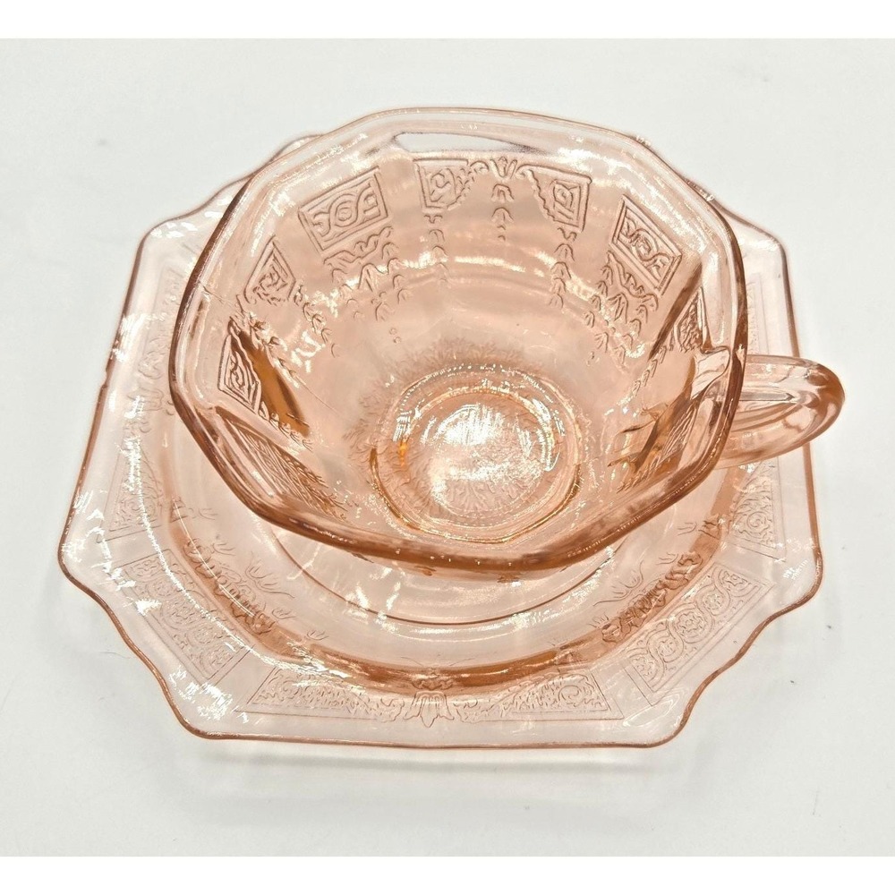 Vintage Hocking Glass "Princess" Pink Depression Glass Set (5 C/S)‎ - Picture 8 of 8